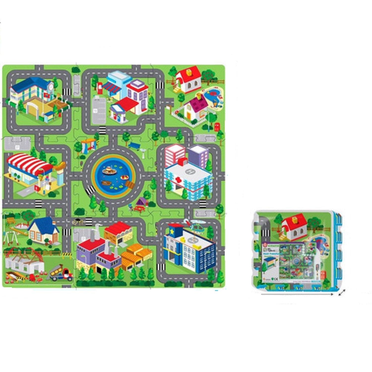 Alfombra Puzzle Mapa De La Ciudad De Goma Eva - Seigard