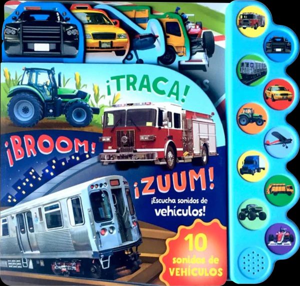 libro sonoro - 10 SONIDOS DE VEHICULOS. TRACA BROOM ZUUM